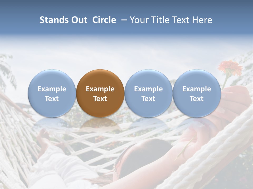 Caucasian Hand Vacation PowerPoint Template