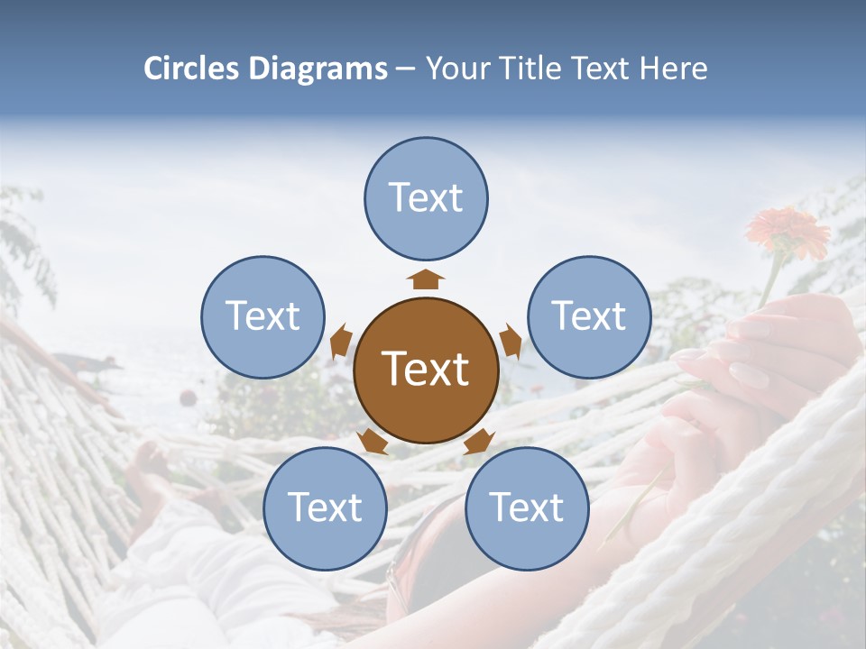 Caucasian Hand Vacation PowerPoint Template