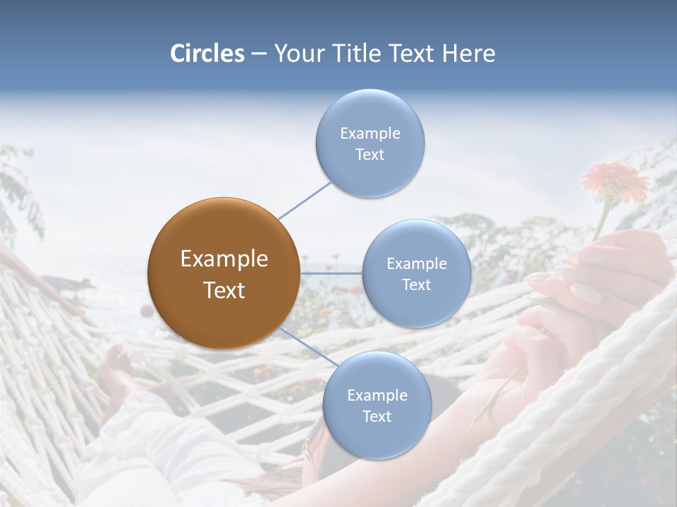 Caucasian Hand Vacation PowerPoint Template