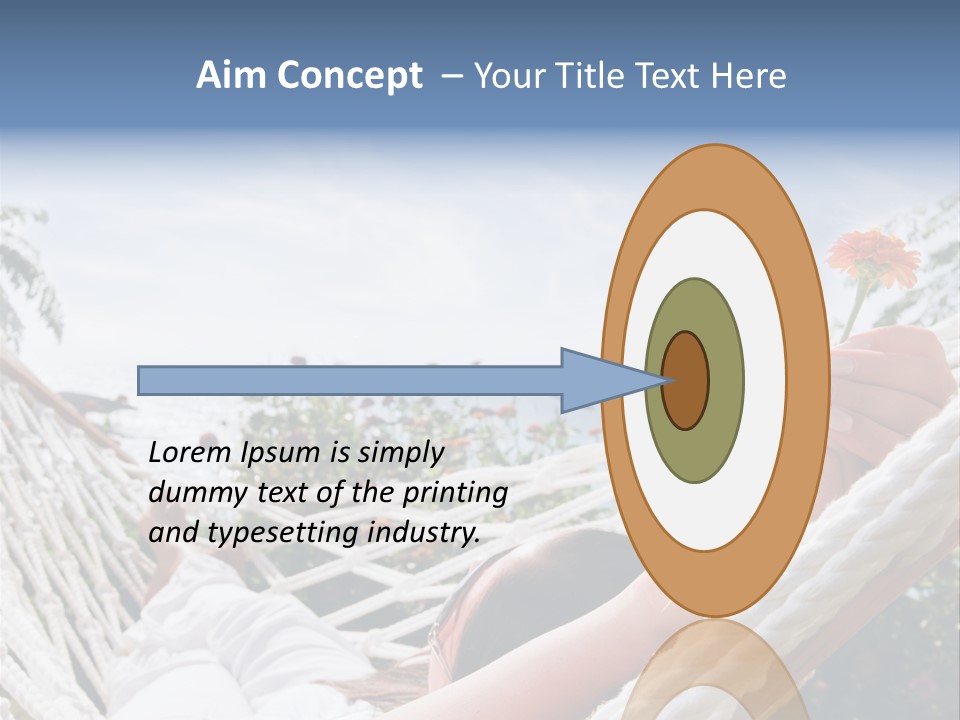 Caucasian Hand Vacation PowerPoint Template