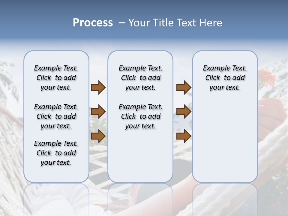 Caucasian Hand Vacation PowerPoint Template