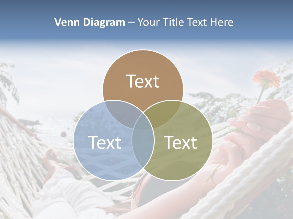 Caucasian Hand Vacation PowerPoint Template