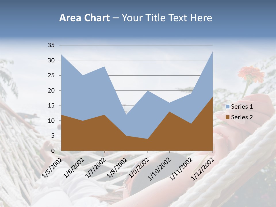 Caucasian Hand Vacation PowerPoint Template