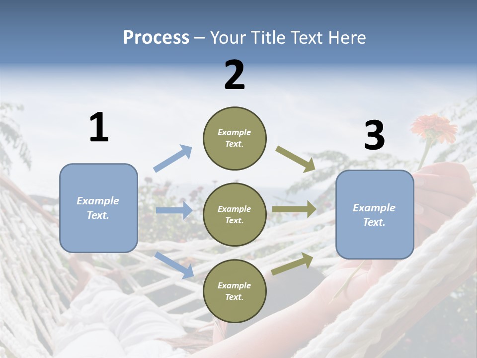 Caucasian Hand Vacation PowerPoint Template