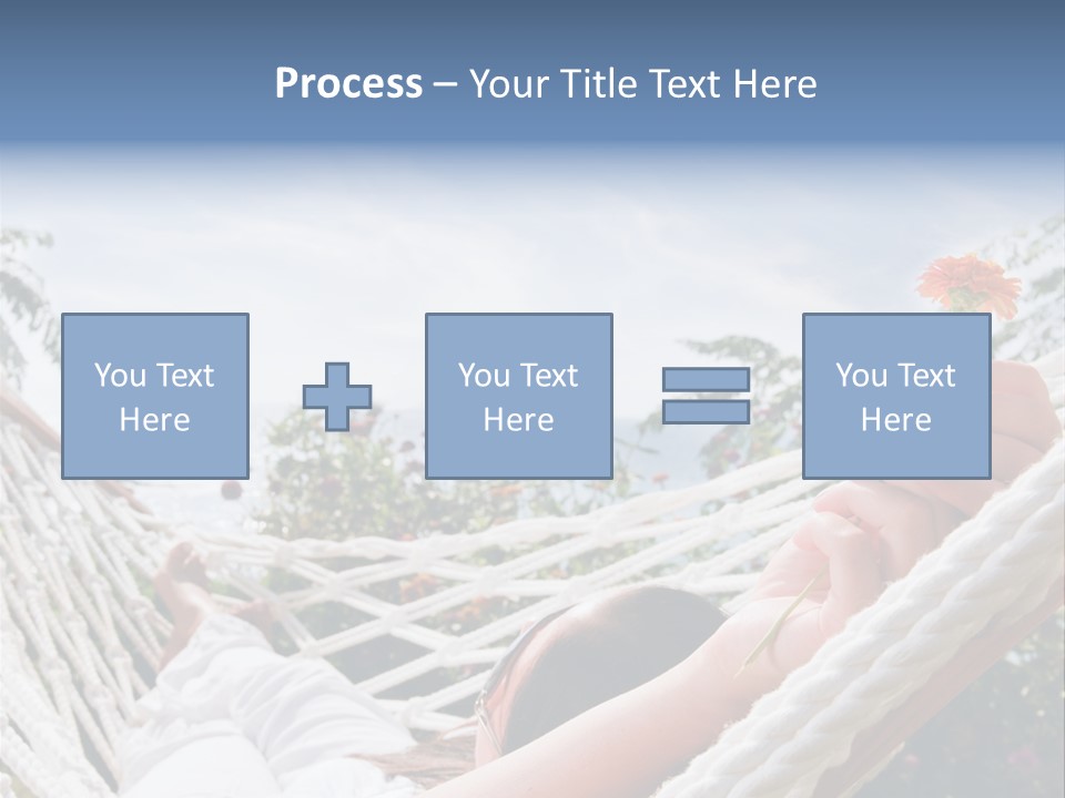 Caucasian Hand Vacation PowerPoint Template