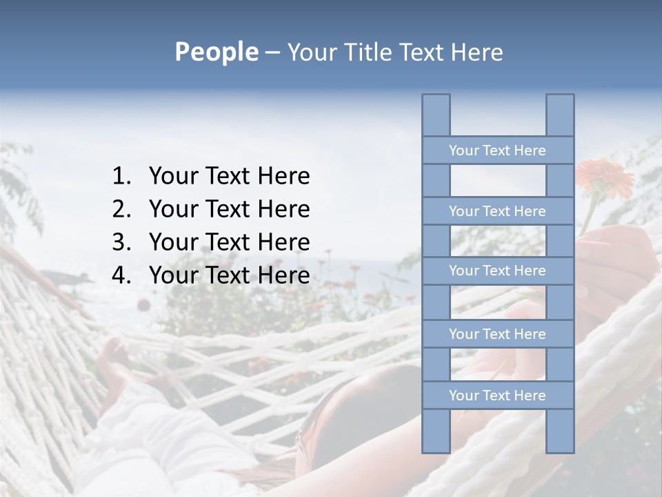 Caucasian Hand Vacation PowerPoint Template