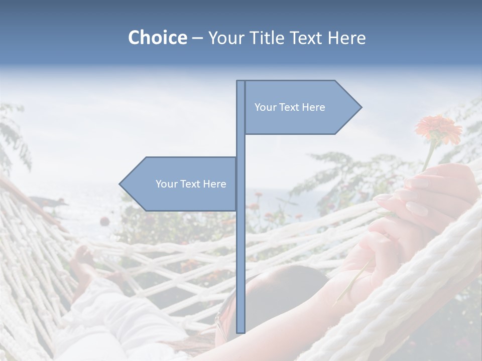 Caucasian Hand Vacation PowerPoint Template