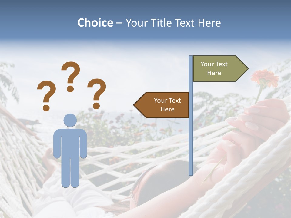 Caucasian Hand Vacation PowerPoint Template