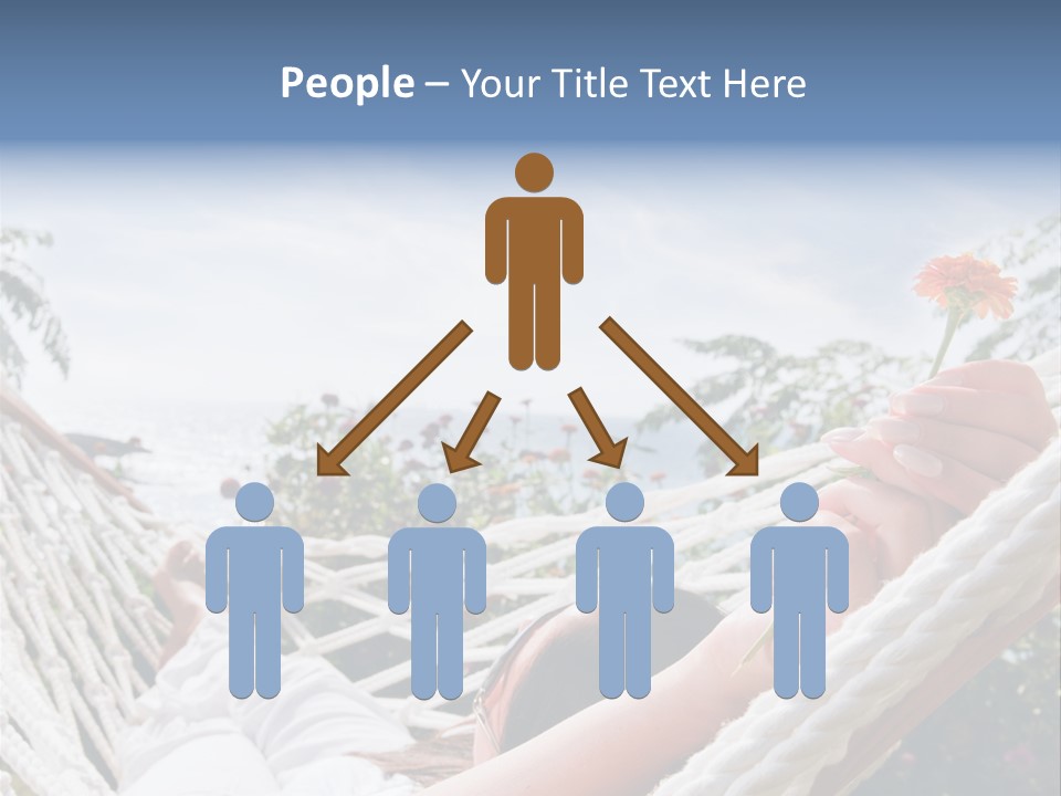 Caucasian Hand Vacation PowerPoint Template