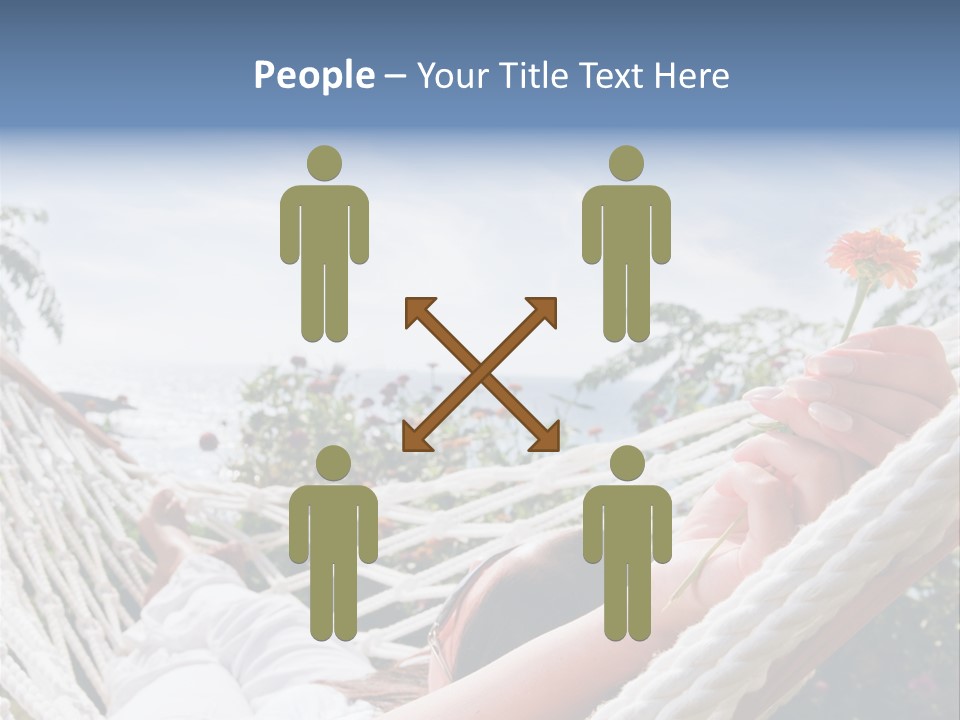 Caucasian Hand Vacation PowerPoint Template