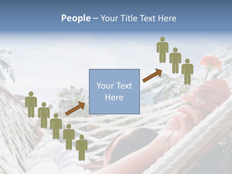 Caucasian Hand Vacation PowerPoint Template