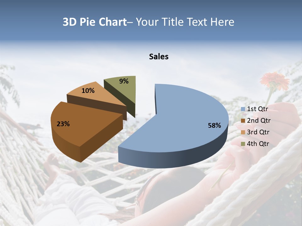 Caucasian Hand Vacation PowerPoint Template