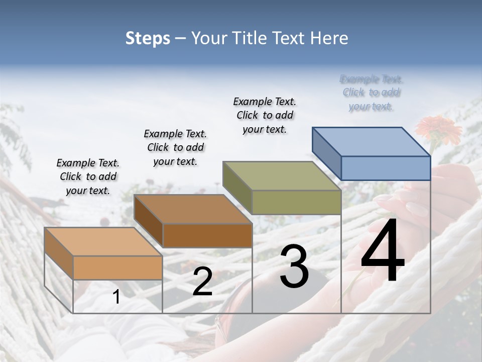 Caucasian Hand Vacation PowerPoint Template