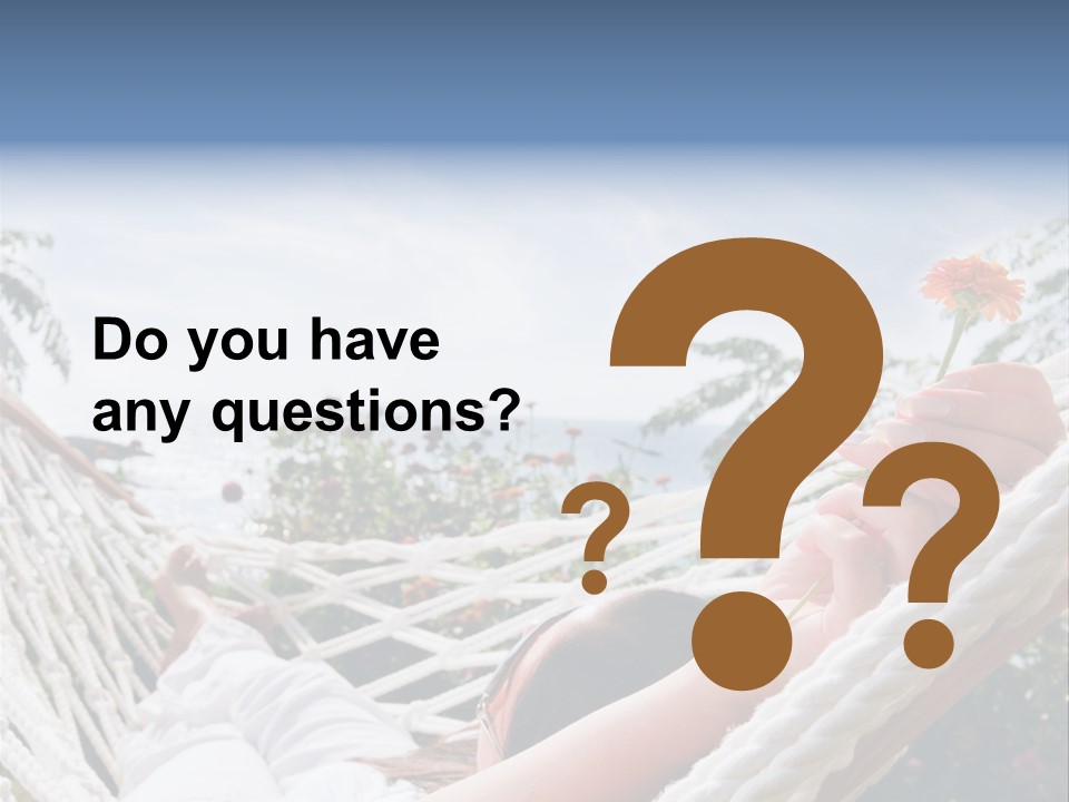 Caucasian Hand Vacation PowerPoint Template