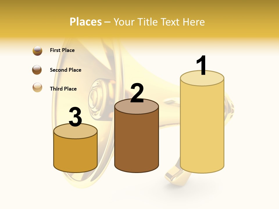 Announcement Gradient Bullhorn PowerPoint Template