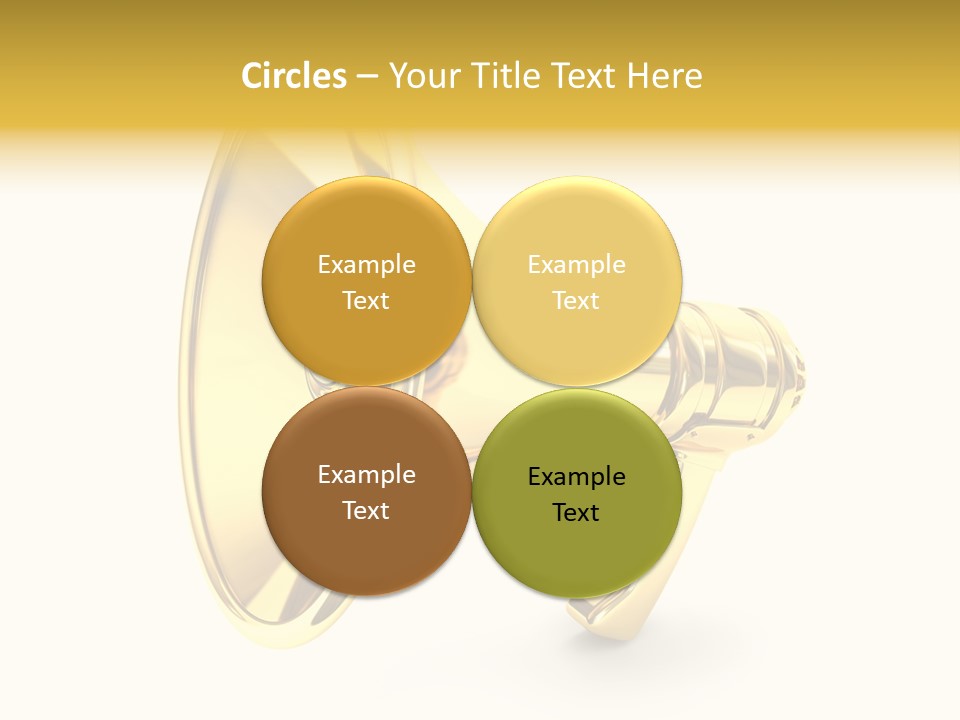 Announcement Gradient Bullhorn PowerPoint Template