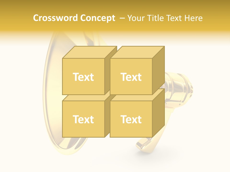 Announcement Gradient Bullhorn PowerPoint Template