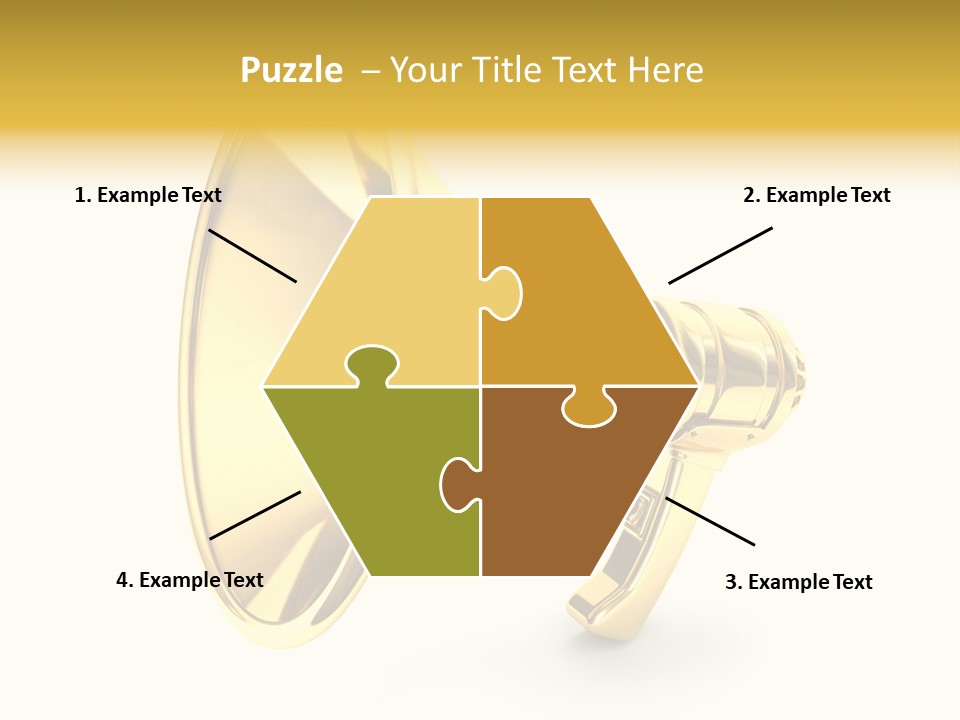 Announcement Gradient Bullhorn PowerPoint Template