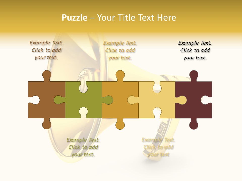 Announcement Gradient Bullhorn PowerPoint Template