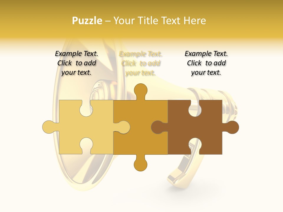 Announcement Gradient Bullhorn PowerPoint Template