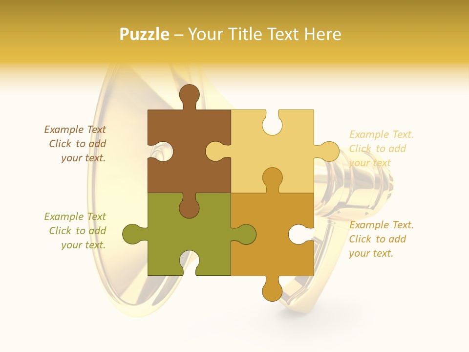 Announcement Gradient Bullhorn PowerPoint Template