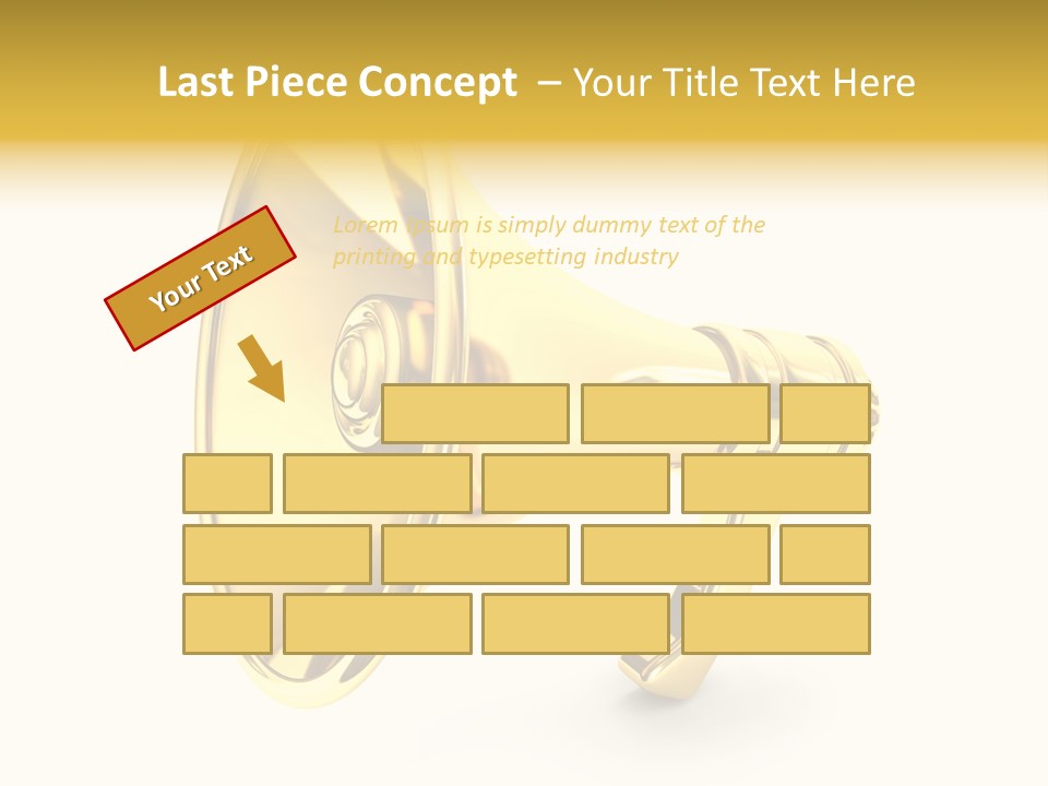Announcement Gradient Bullhorn PowerPoint Template