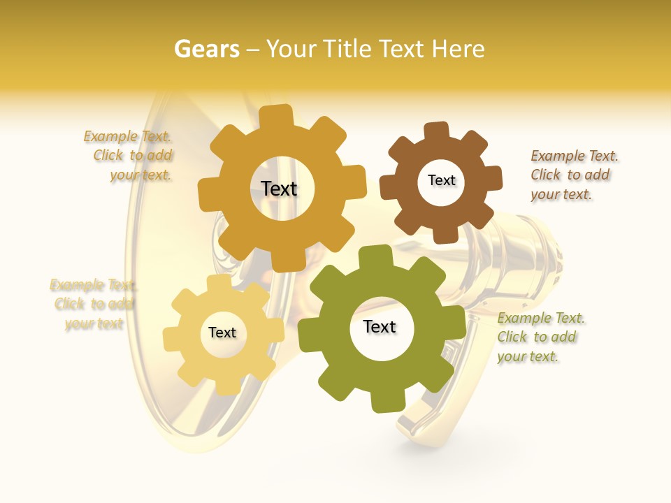 Announcement Gradient Bullhorn PowerPoint Template