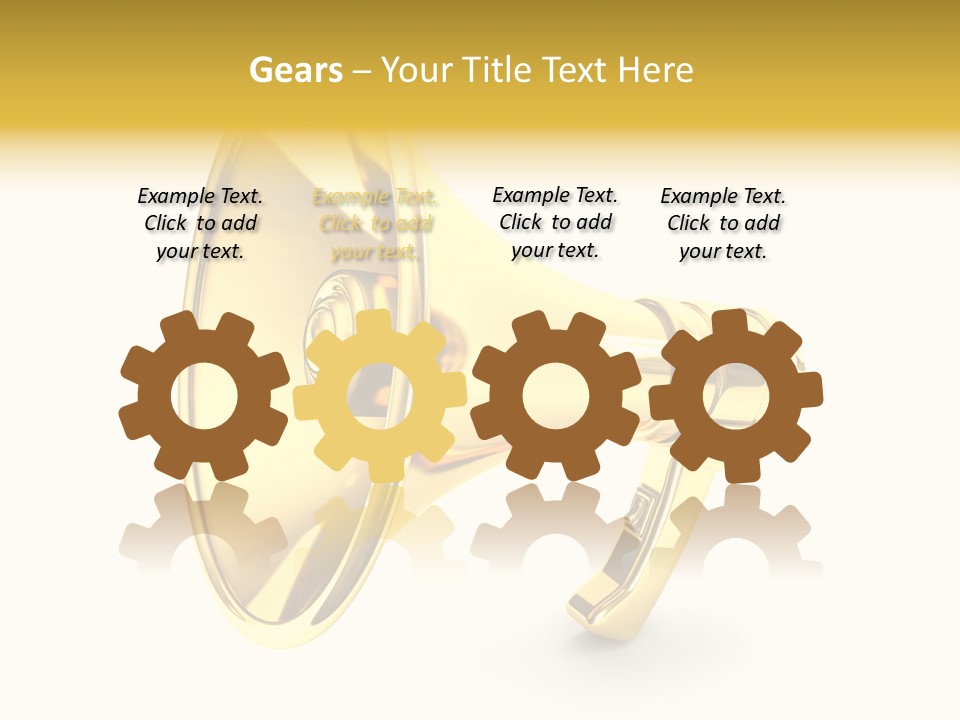 Announcement Gradient Bullhorn PowerPoint Template