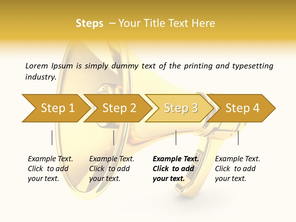Announcement Gradient Bullhorn PowerPoint Template