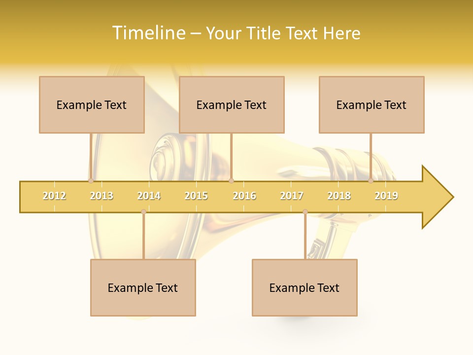 Announcement Gradient Bullhorn PowerPoint Template