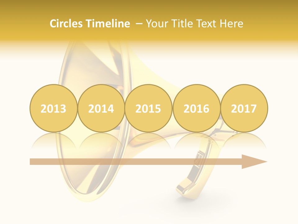 Announcement Gradient Bullhorn PowerPoint Template