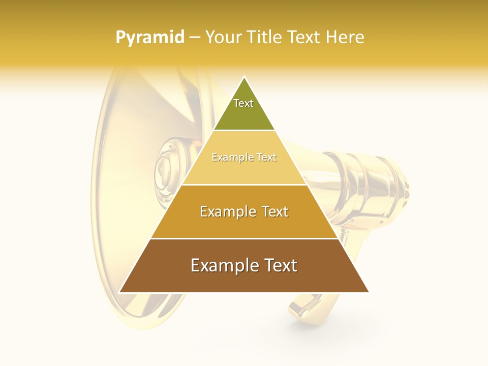 Announcement Gradient Bullhorn PowerPoint Template
