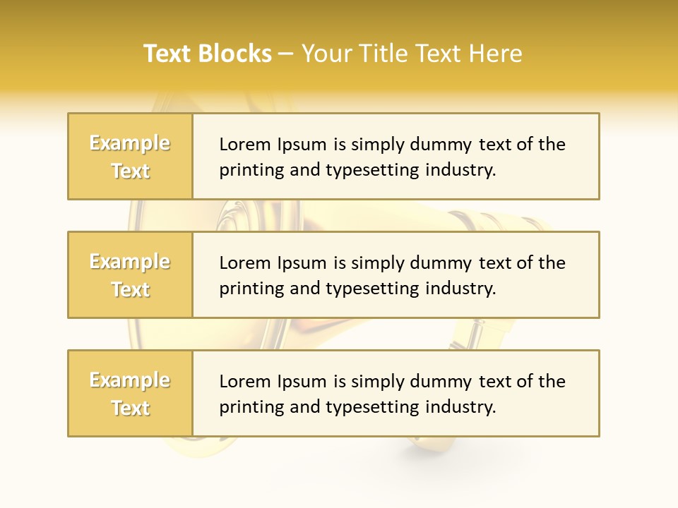 Announcement Gradient Bullhorn PowerPoint Template