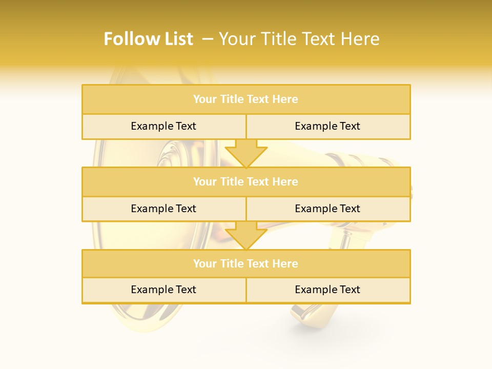 Announcement Gradient Bullhorn PowerPoint Template