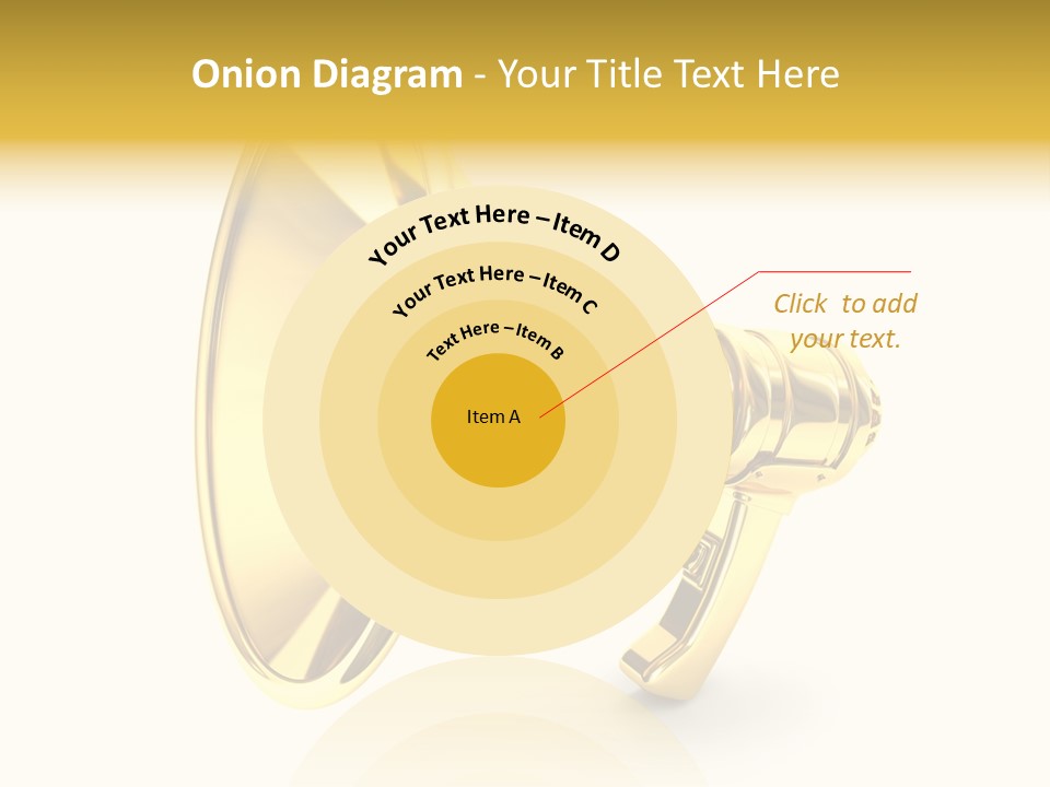 Announcement Gradient Bullhorn PowerPoint Template