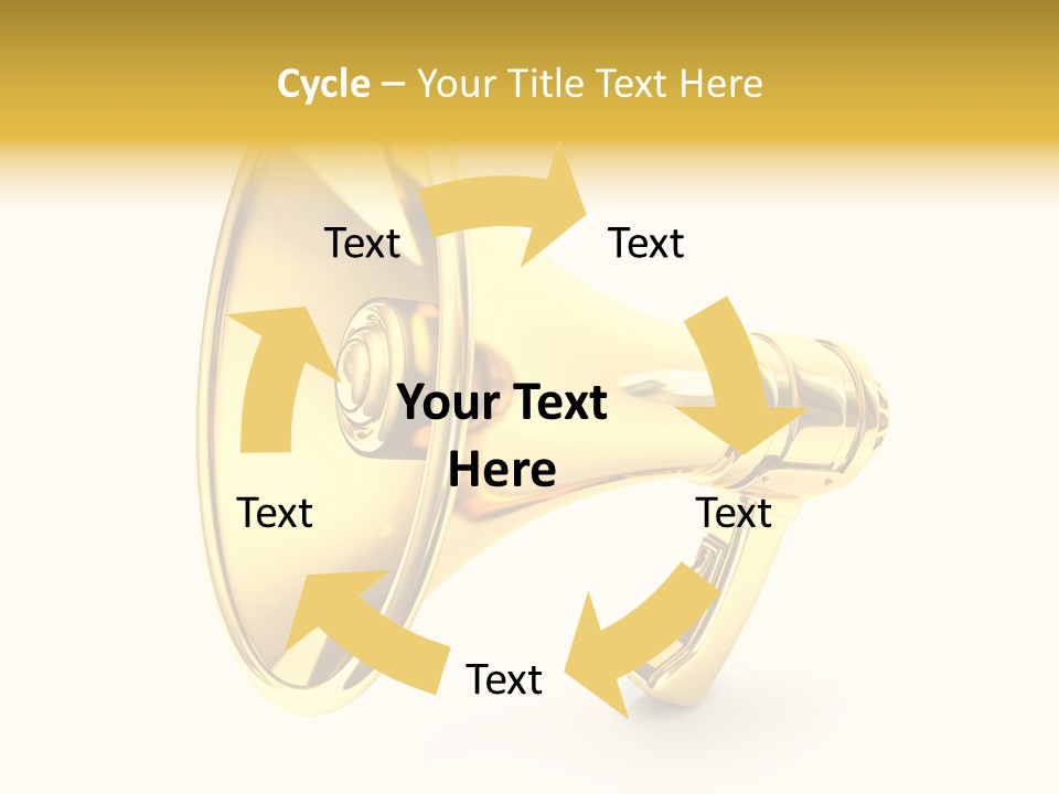 Announcement Gradient Bullhorn PowerPoint Template