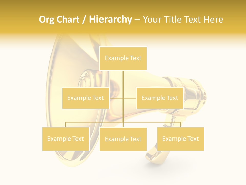 Announcement Gradient Bullhorn PowerPoint Template