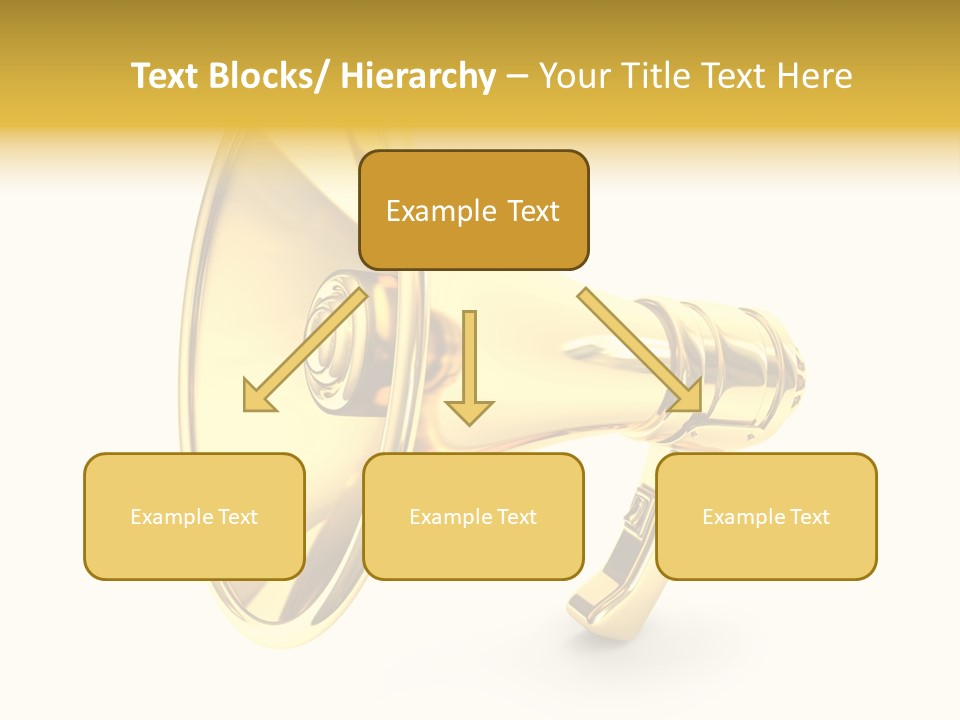 Announcement Gradient Bullhorn PowerPoint Template