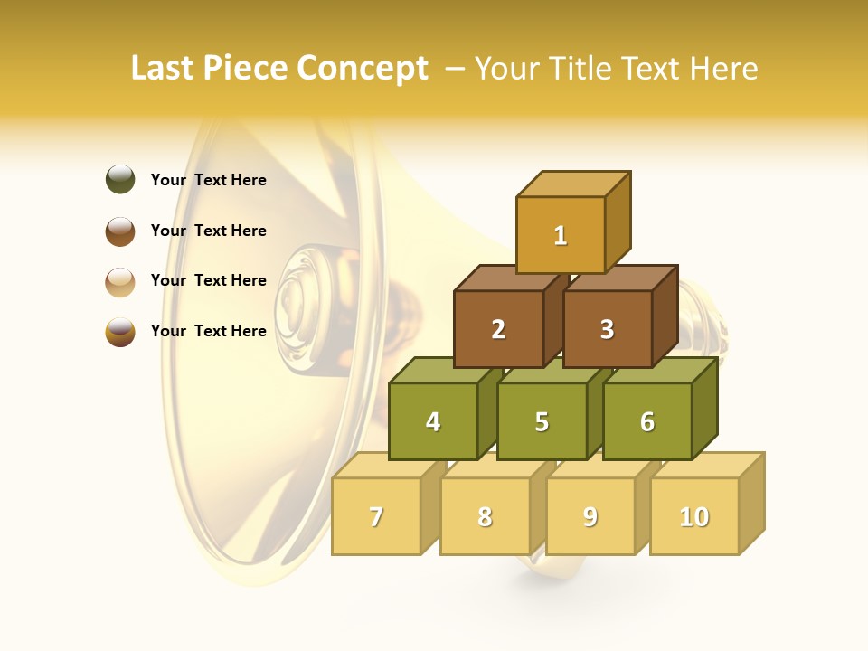 Announcement Gradient Bullhorn PowerPoint Template