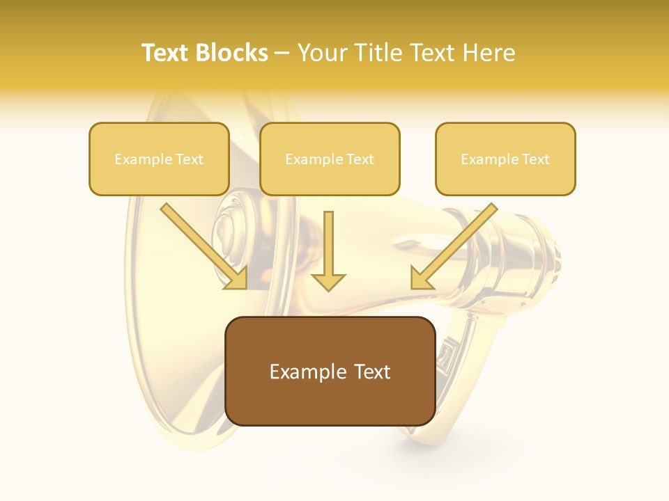 Announcement Gradient Bullhorn PowerPoint Template