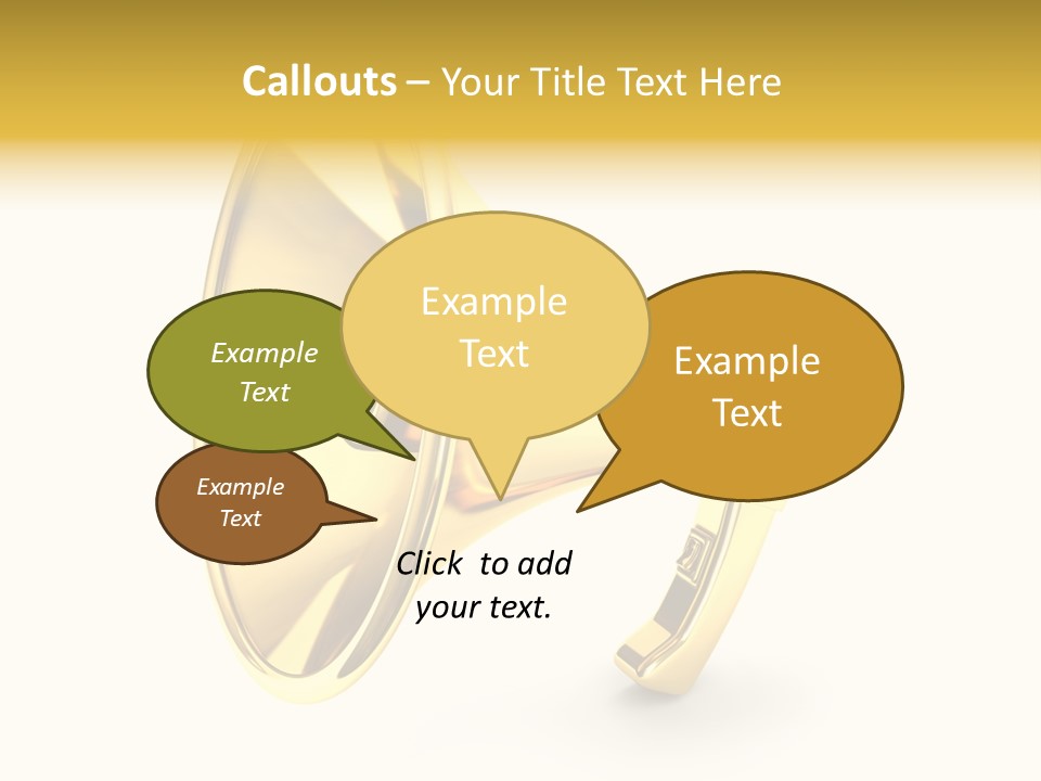 Announcement Gradient Bullhorn PowerPoint Template