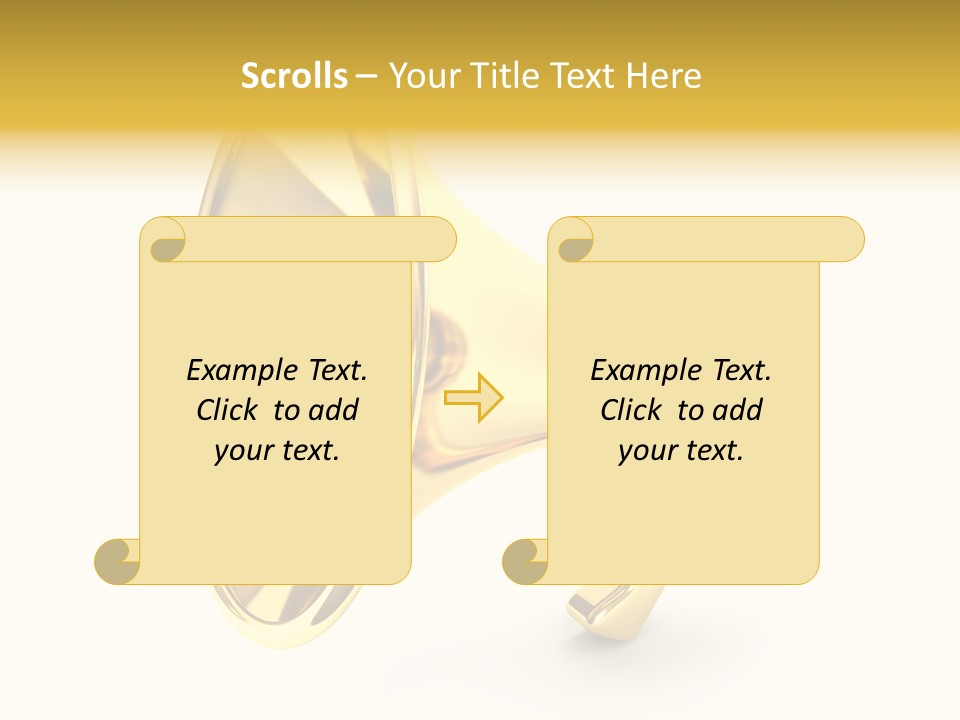 Announcement Gradient Bullhorn PowerPoint Template