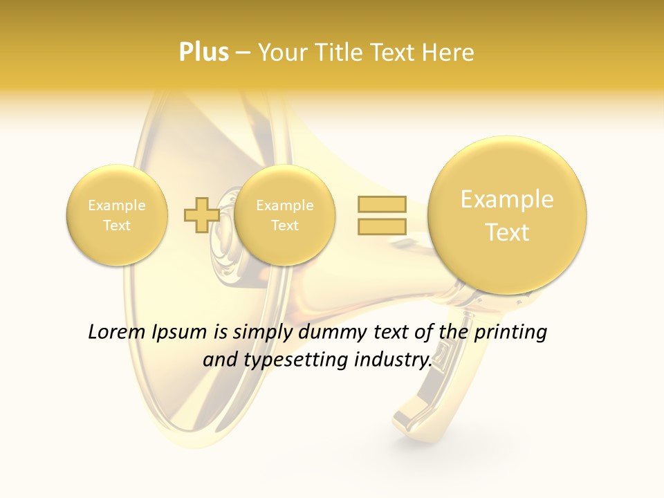 Announcement Gradient Bullhorn PowerPoint Template