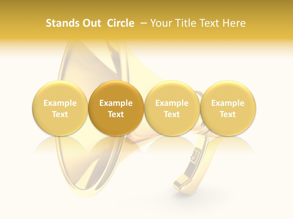 Announcement Gradient Bullhorn PowerPoint Template