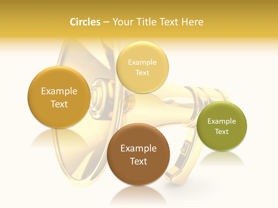 Announcement Gradient Bullhorn PowerPoint Template