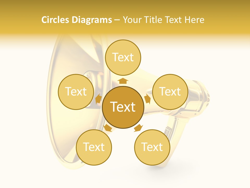 Announcement Gradient Bullhorn PowerPoint Template