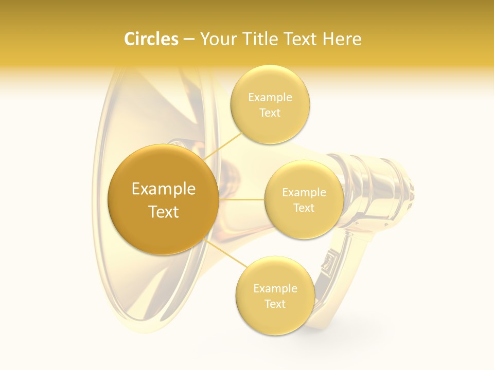 Announcement Gradient Bullhorn PowerPoint Template