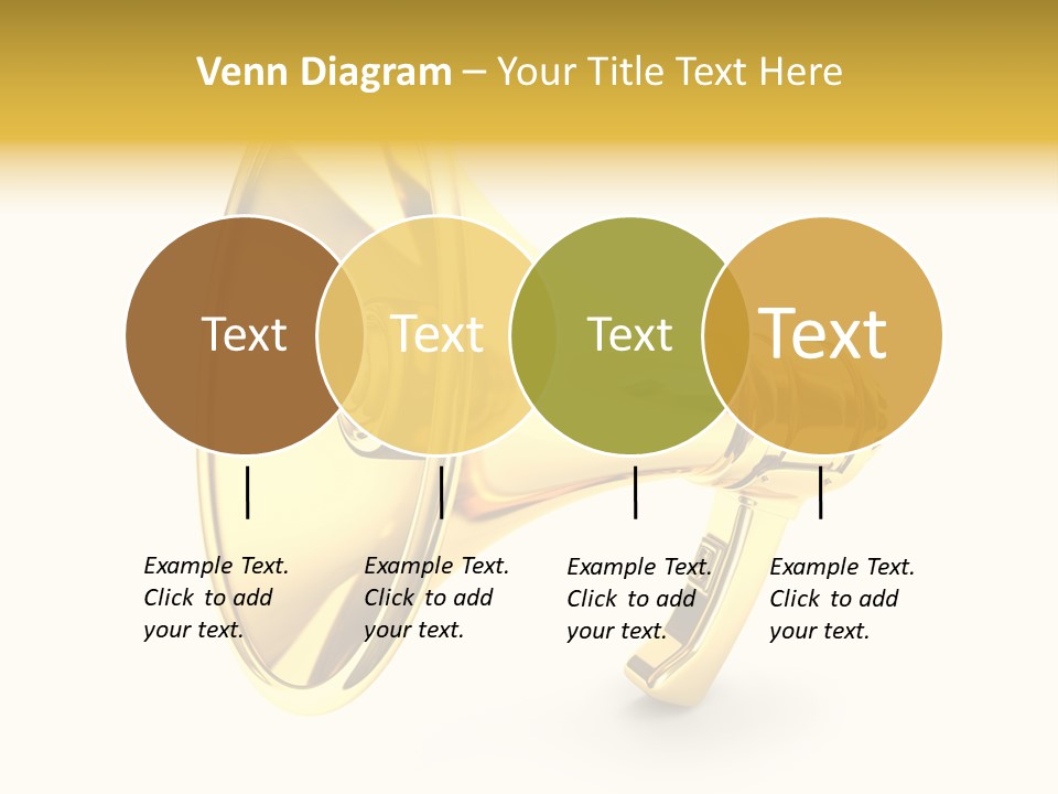 Announcement Gradient Bullhorn PowerPoint Template