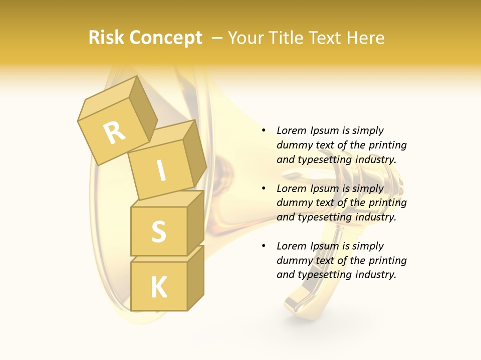 Announcement Gradient Bullhorn PowerPoint Template