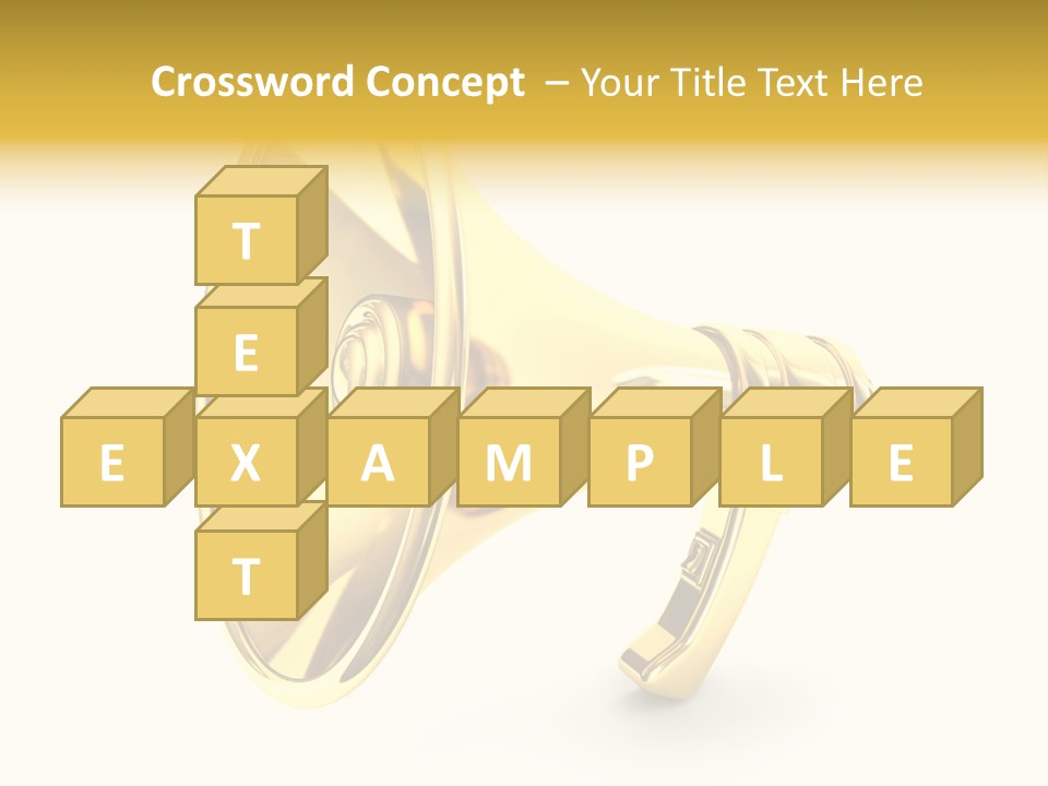 Announcement Gradient Bullhorn PowerPoint Template